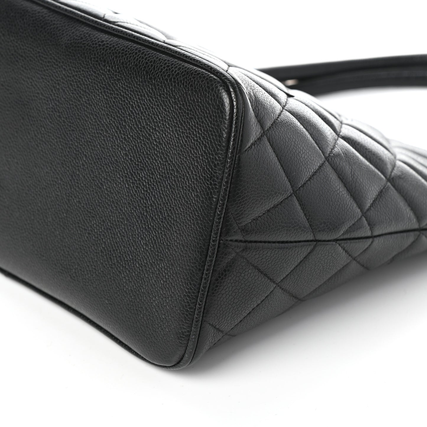 Caviar Quilted Medallion Tote Black