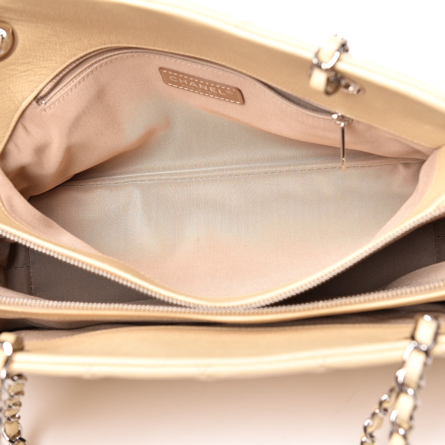 Caviar Caviar Quilted CC Tote Beige