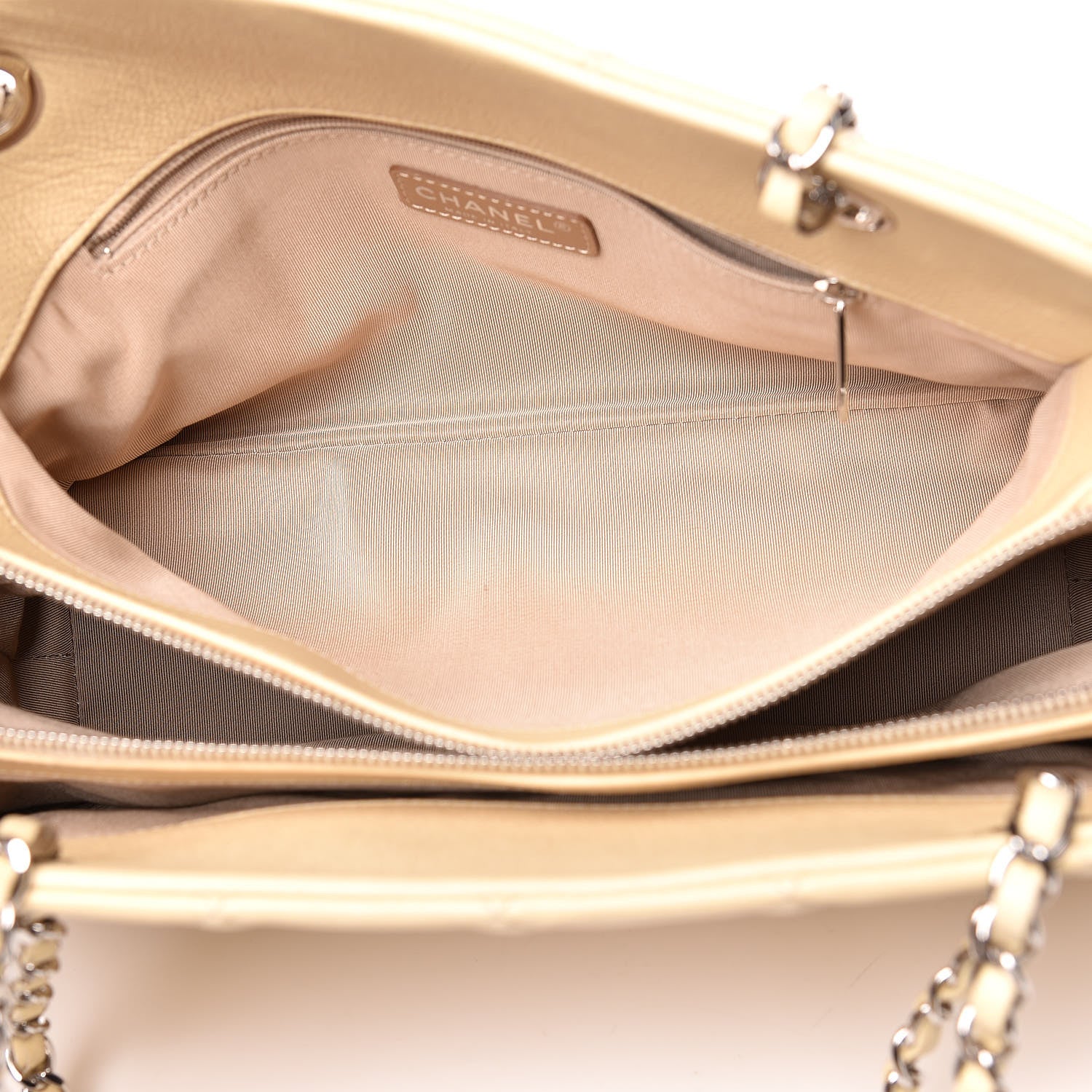 Chanel Caviar Caviar Quilted CC Tote Beige 6 of 19