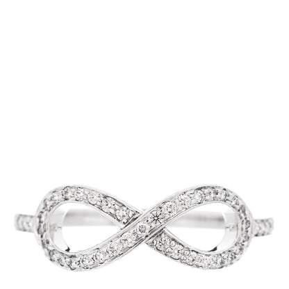 Tiffany Platinum Diamond Infinity Ring 49 5 1 of 6