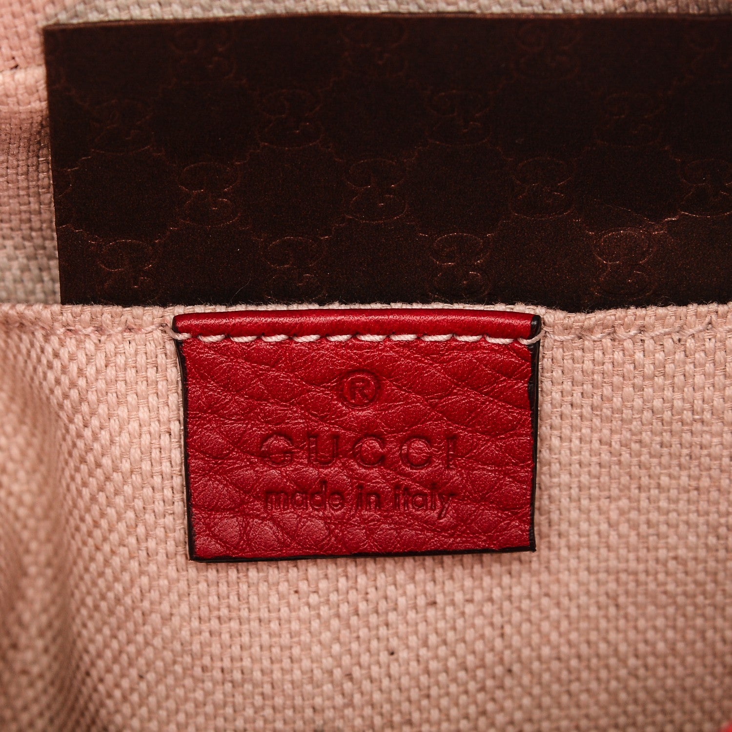 Gucci Pebbled Calfskin Small Soho Disco Bag Tabasco Red 6 of 7