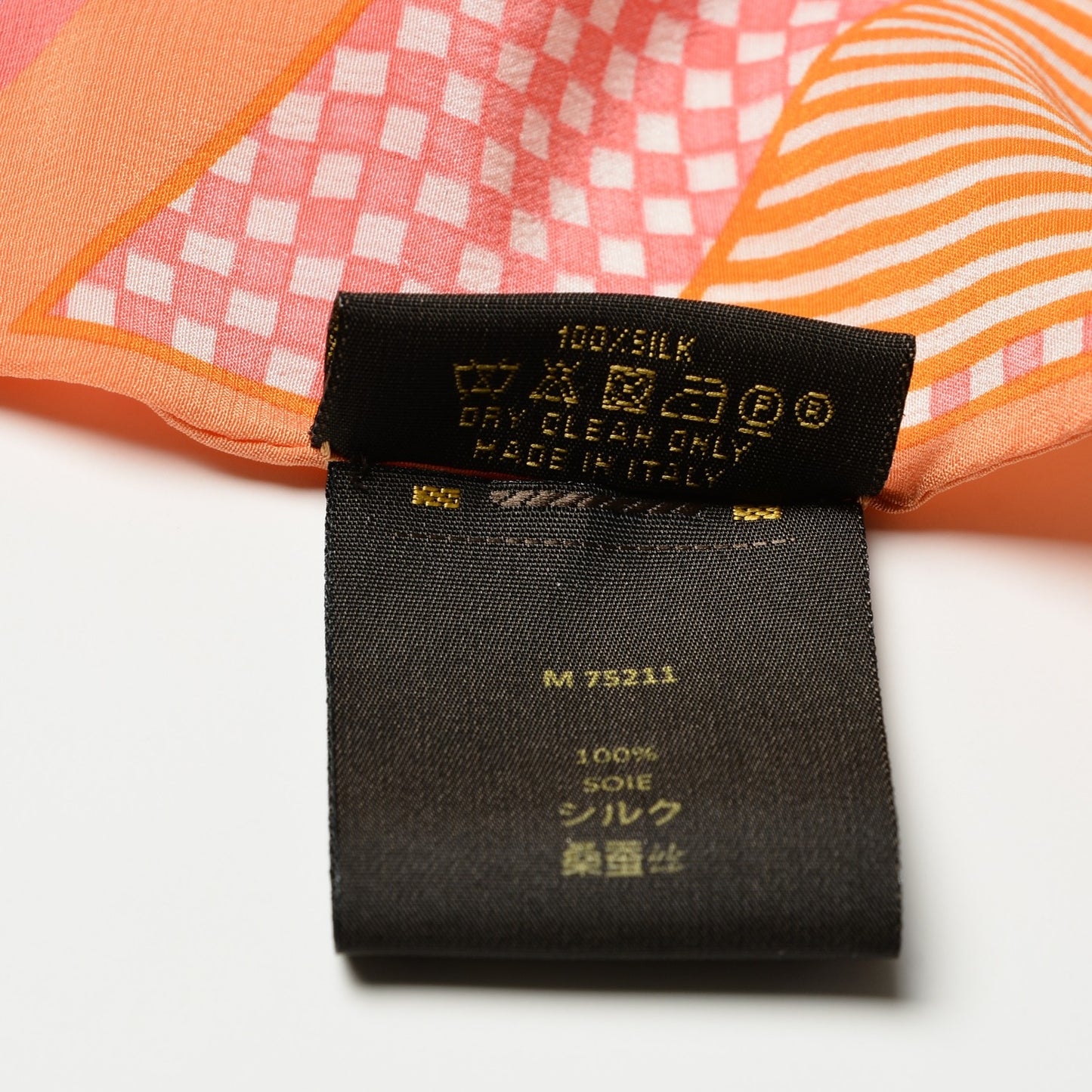 Silk Damier Aquarelle Bandeau Orange