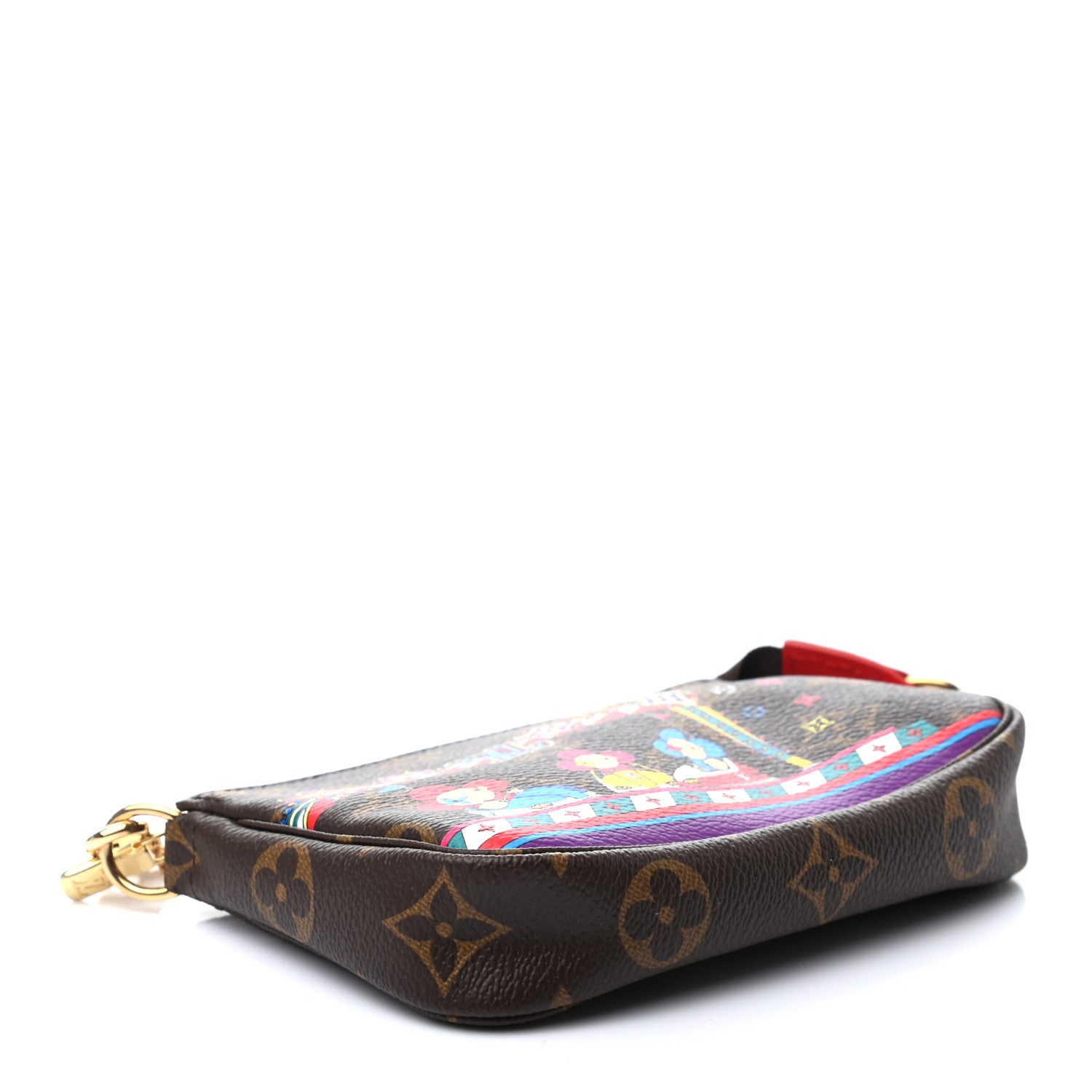 Louis Vuitton Monogram 2020 Christmas Animation Bumper Cars Mini Pochette Accessories Coquelicot 4 of 7