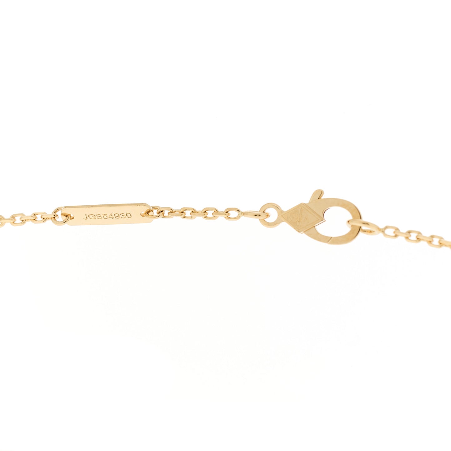 18K Yellow Gold Carnelian Vintage Alhambra Pendant Necklace