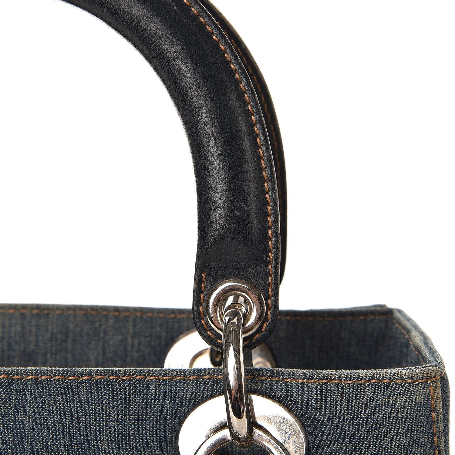 Christian Dior Denim Crystal Medium Lady Dior Blue 8 of 10