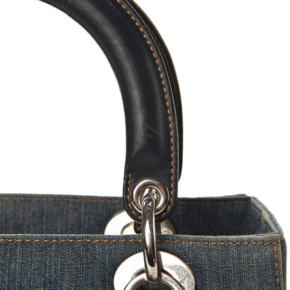 Christian Dior Denim Crystal Medium Lady Dior Blue 8 of 10