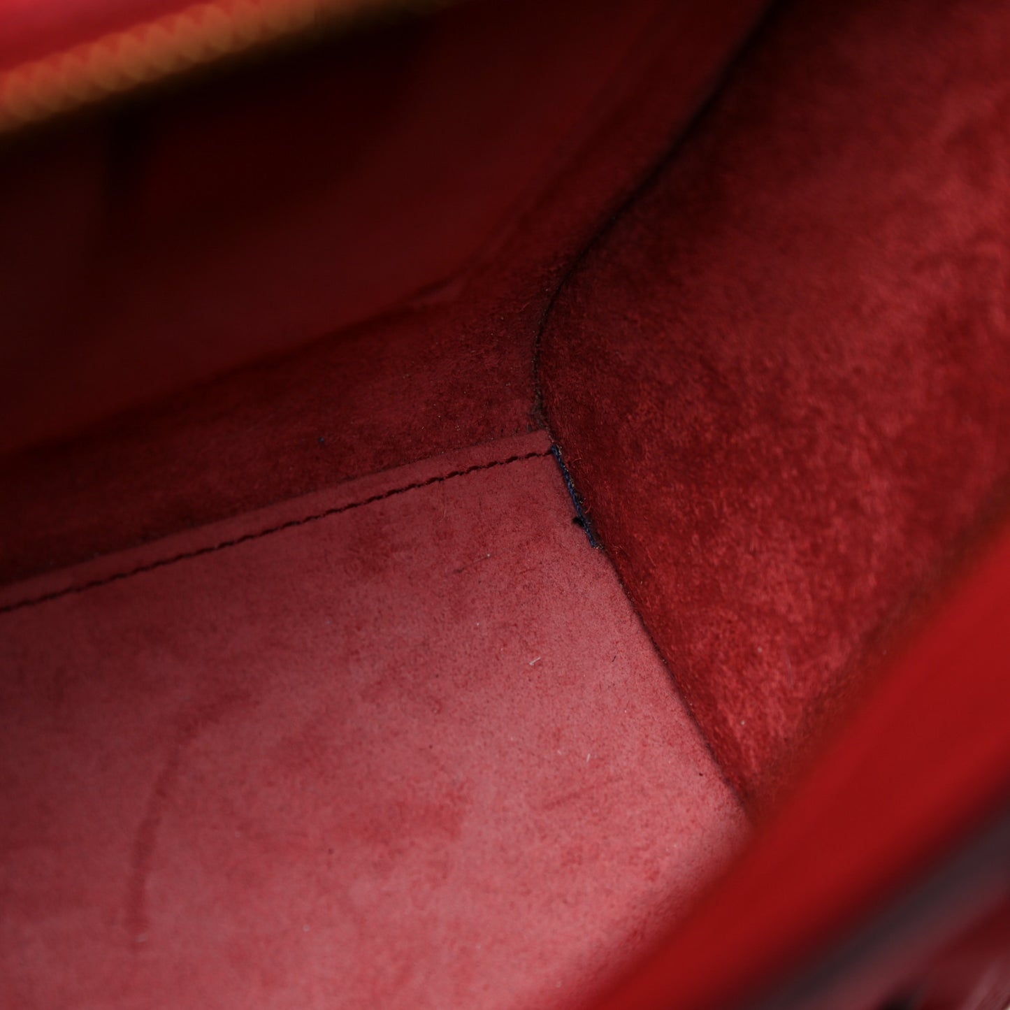 Drummed Calfskin Nano Luggage Red