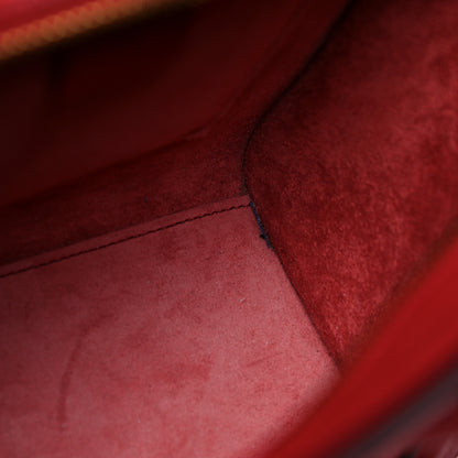 Celine Drummed Calfskin Nano Luggage Red 12 of 27