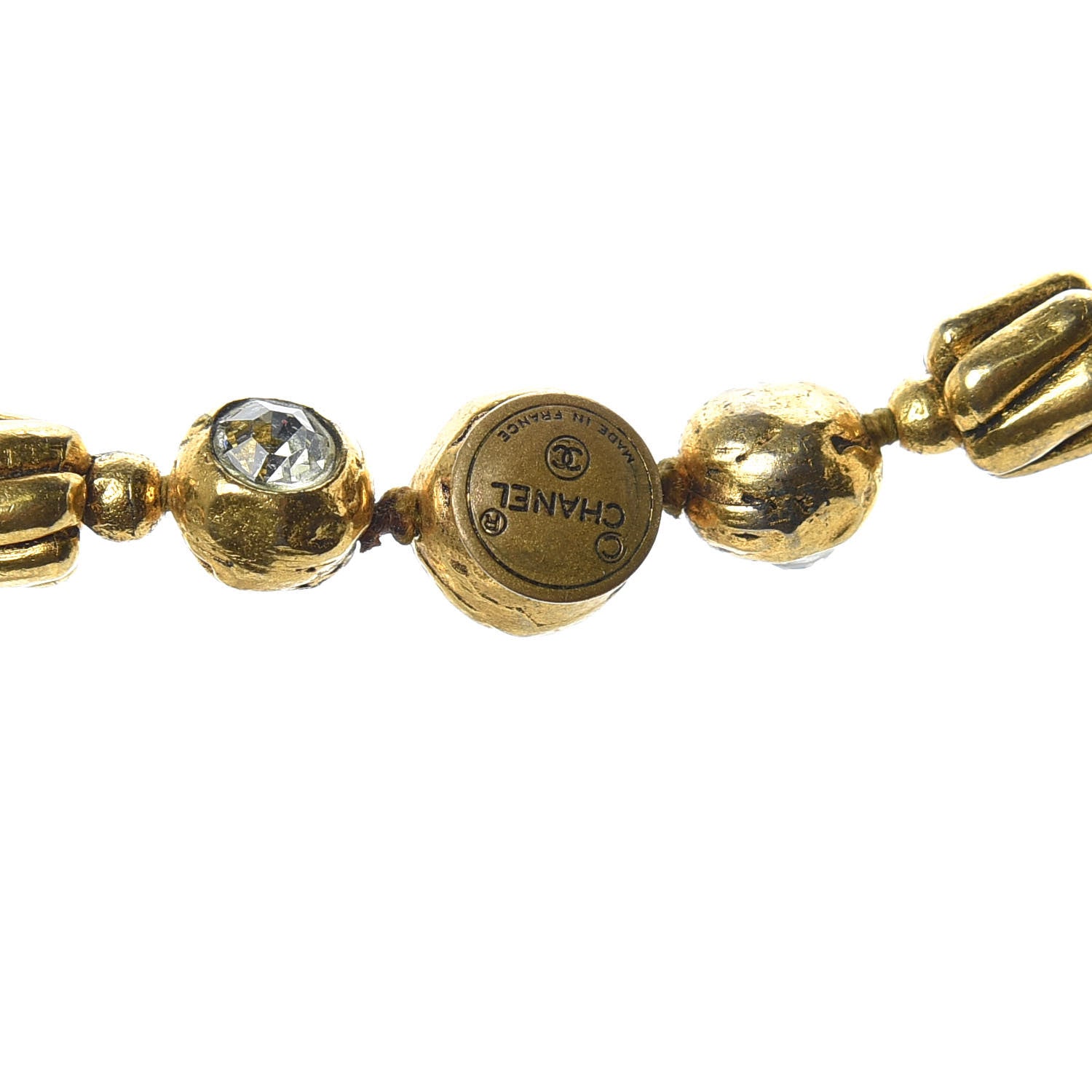 Chanel Crystal Necklace Gold 5 of 6