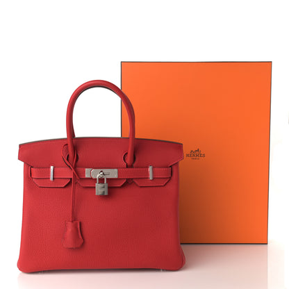Hermes Togo Birkin 30 Rouge Casaque 10 of 10