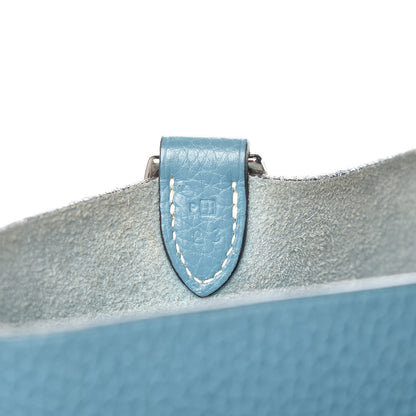 Hermes Taurillon Clemence Mangeoire Rope Bag Blue Jean 9 of 11