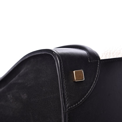 Celine Bullhide Calfskin Mini Bi-Color Luggage Black White 11 of 16