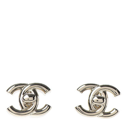 Chanel Metal CC Turnlock Earrings Gold 1 of 4