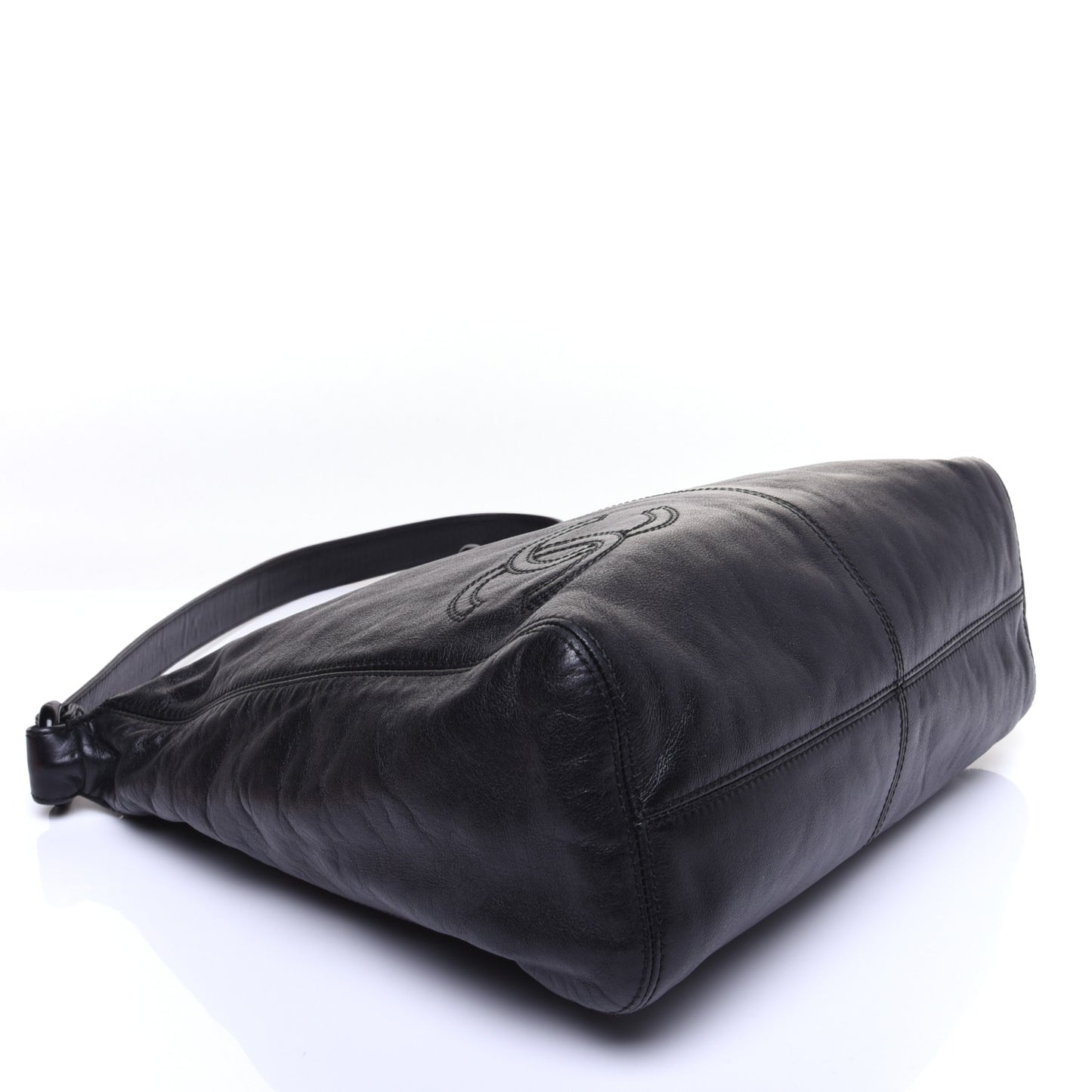 Lambskin CC Shoulder Bag Black