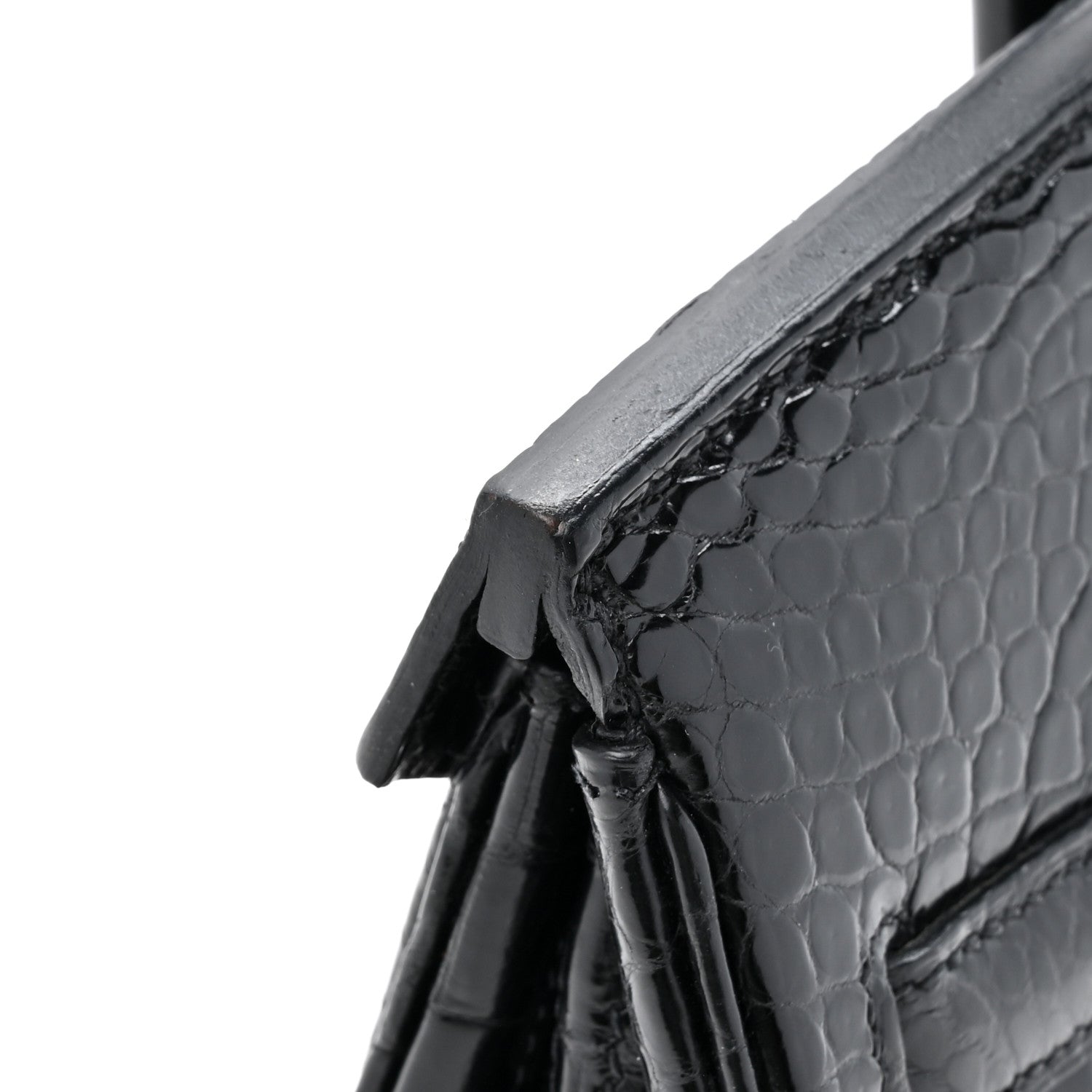Hermes Shiny Porosus Crocodile Birkin 30 Black 13 of 15