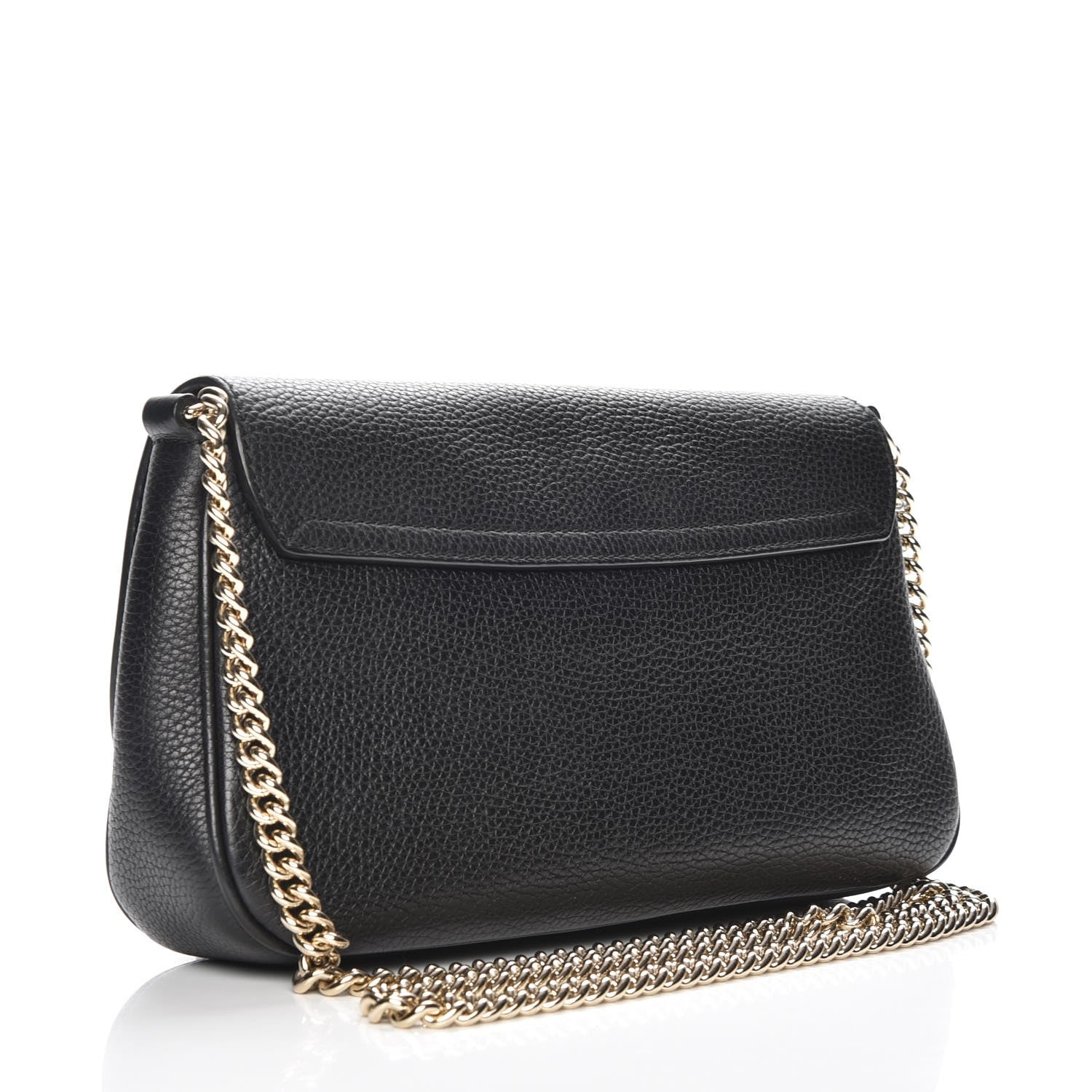 Gucci Pebbled Calfskin Medium Soho Flap Crossbody Black 3 of 8