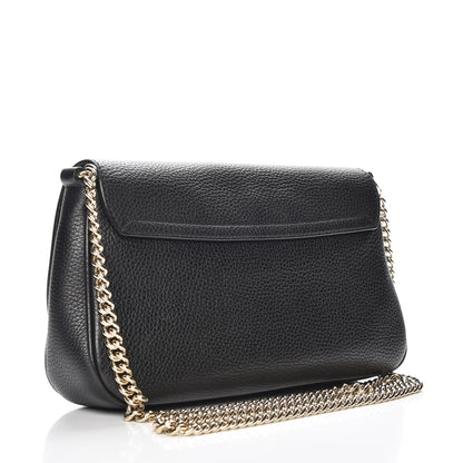 Gucci Pebbled Calfskin Medium Soho Flap Crossbody Black 3 of 8