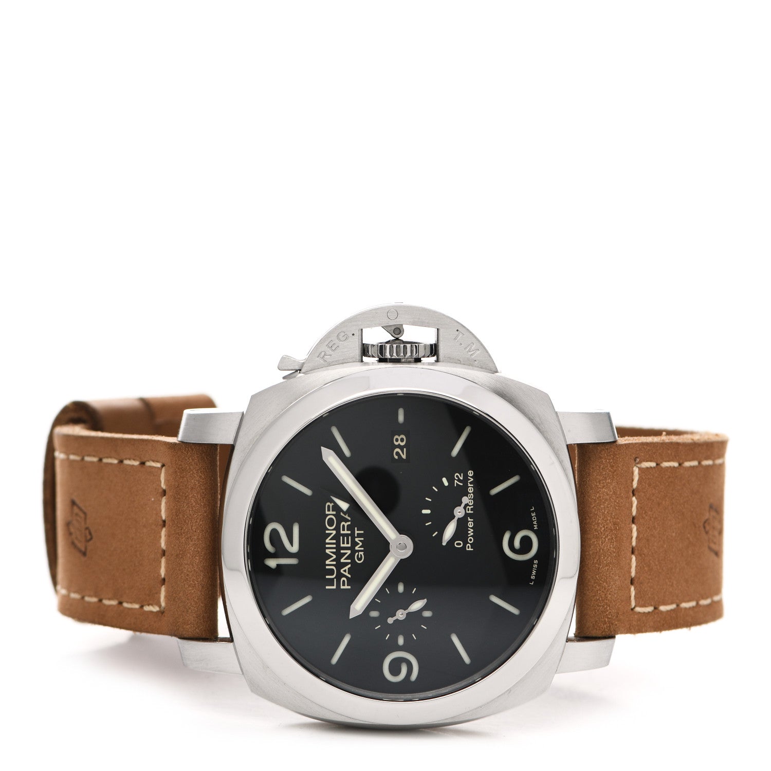 Panerai Stainless Steel Calfskin 44mm Luminor 1950 3 Day Power Reserve Automatic Watch Black PAM00321 2 of 5