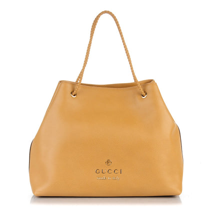 Gucci Calfskin Large Gifford Braided Handle Tote Camel 1 of 7