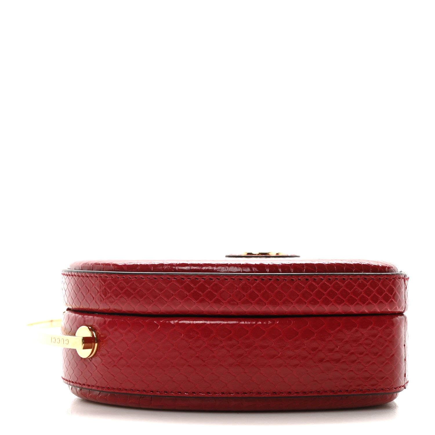Gucci Snakeskin Broadway Mini Heart Top Handle Bag Rasberry Candy 4 of 11