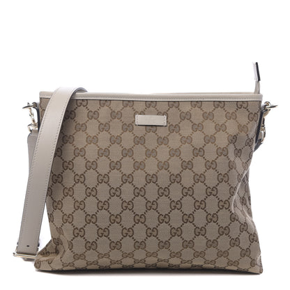 Gucci Monogram Medium Flat Messenger Bag Off White 1 of 9