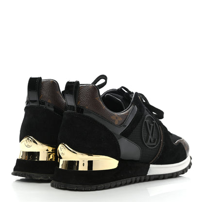 Louis Vuitton Suede Monogram Run Away Sneakers 35 Black 4 of 9