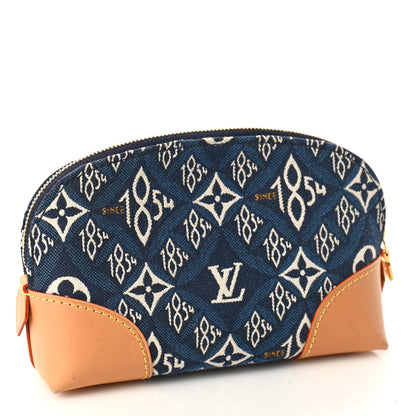 Louis Vuitton Jacquard Since 1854 Cosmetic Pouch PM Blue 3 of 9