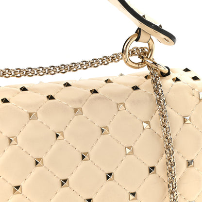 Valentino Garavani Nappa Medium Rockstud Spike Shoulder Bag Light Ivory 11 of 14