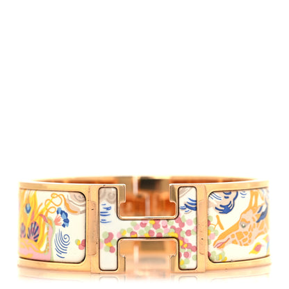 Hermes Enamel Wide Print Emile Et Une Nuit Clic Clac H Bracelet PM Confettis 1 of 4