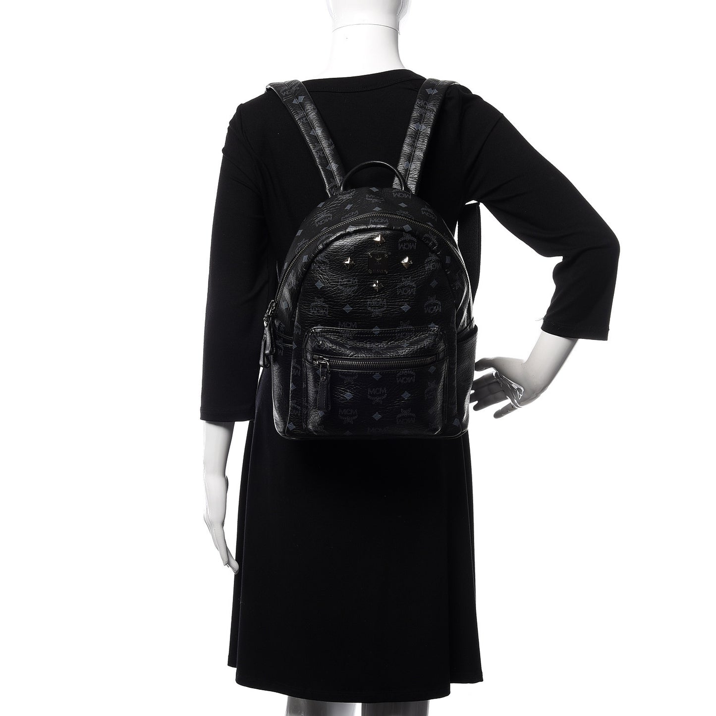 Visetos Studded Small Stark Backpack Black
