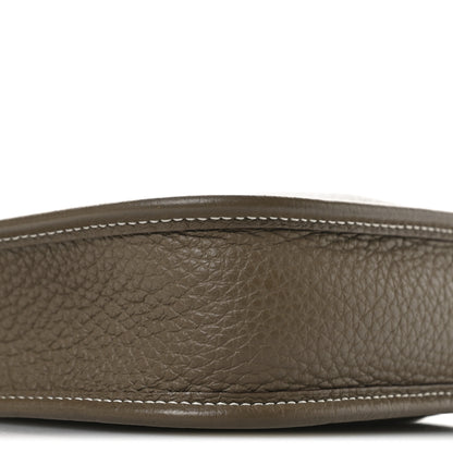 Hermes Taurillon Clemence Amazone Evelyne TPM Etoupe Bleu Indigo 9 of 11