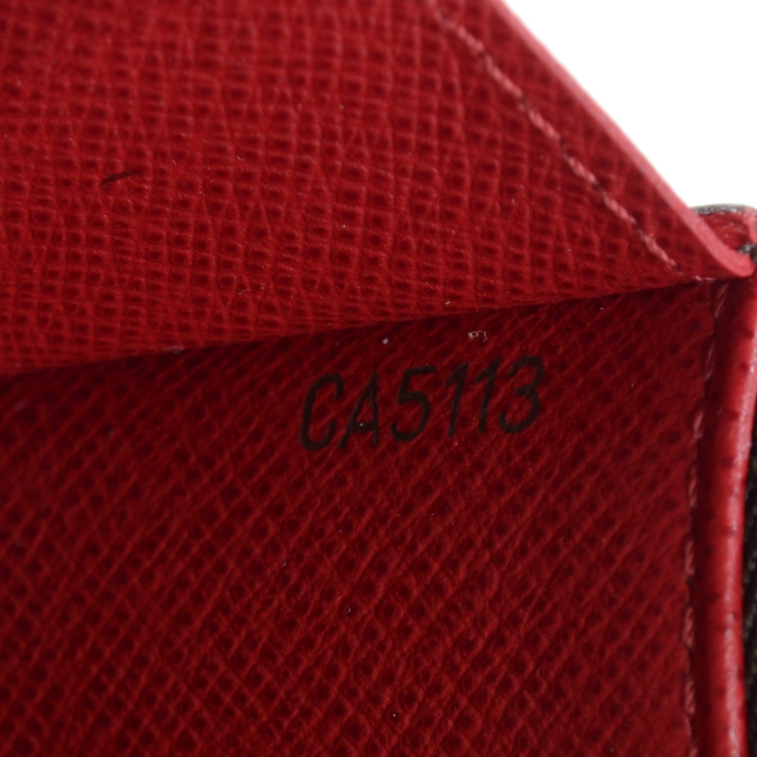 Louis Vuitton Damier Ebene Emilie Wallet Red 7 of 8
