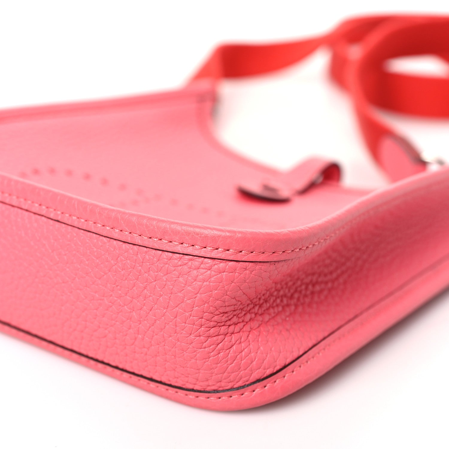 Hermes Taurillon Clemence Amazone Evelyne TPM Rose Azalee Rouge Pivoine 10 of 11