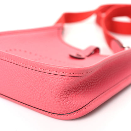Hermes Taurillon Clemence Amazone Evelyne TPM Rose Azalee Rouge Pivoine 10 of 11