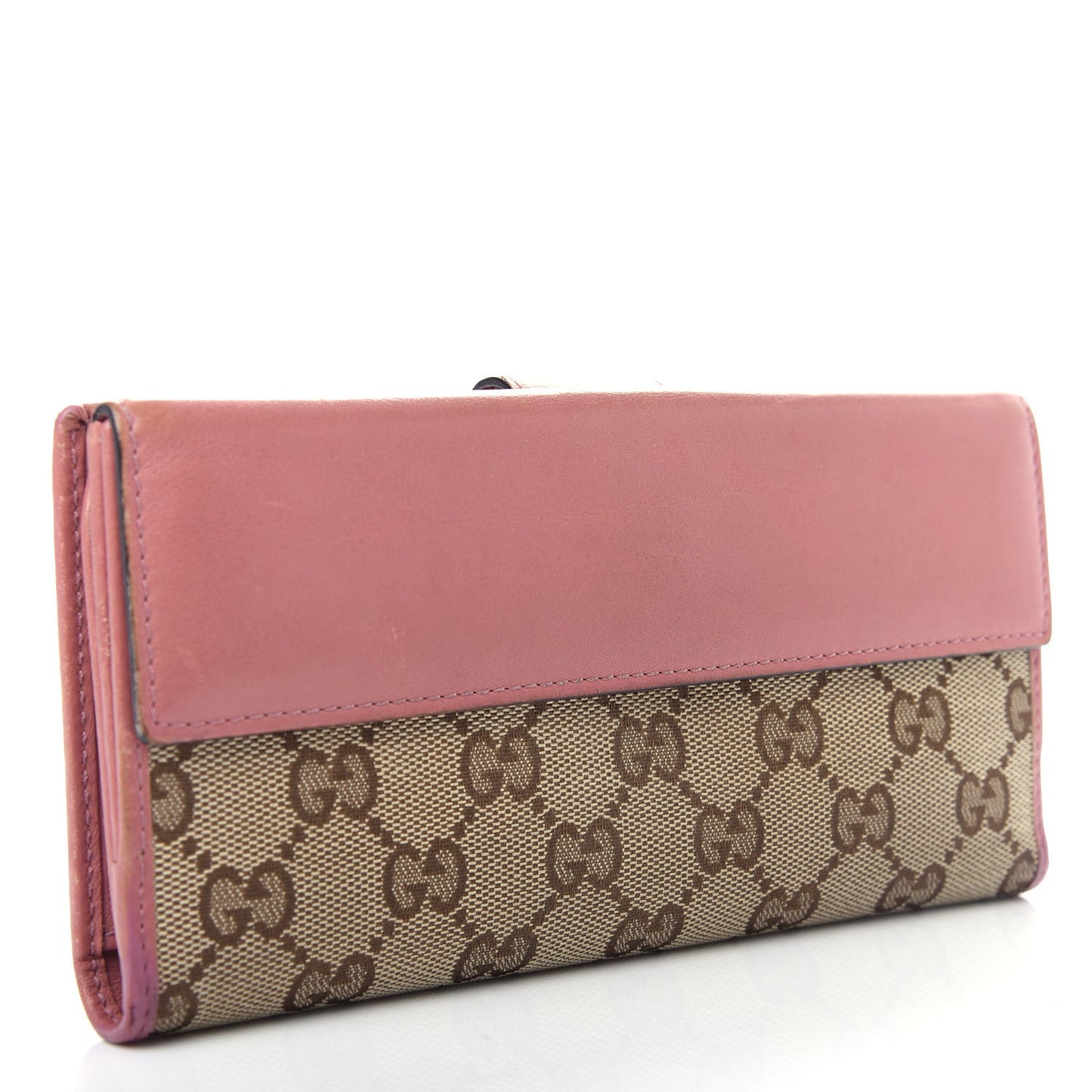 Monogram Heart Continental Wallet Pink