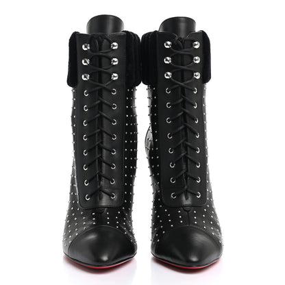Christian Louboutin Calfskin Studded Dakita Booties 37 Black 2 of 8