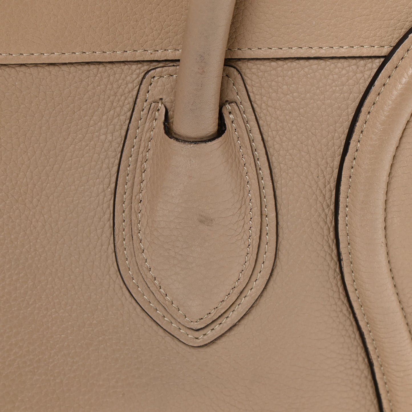 Drummed Calfskin Mini Luggage Dune