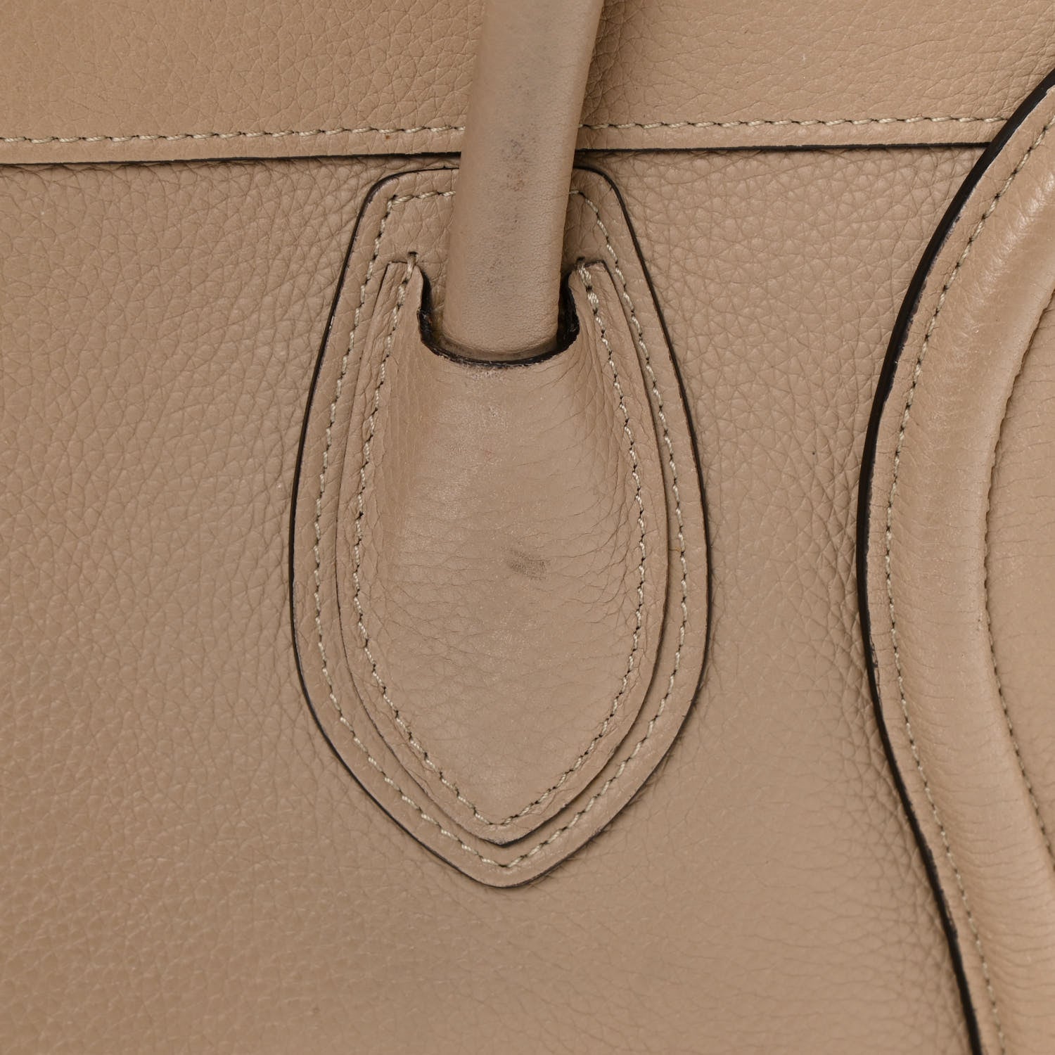 Celine Drummed Calfskin Mini Luggage Dune 16 of 25