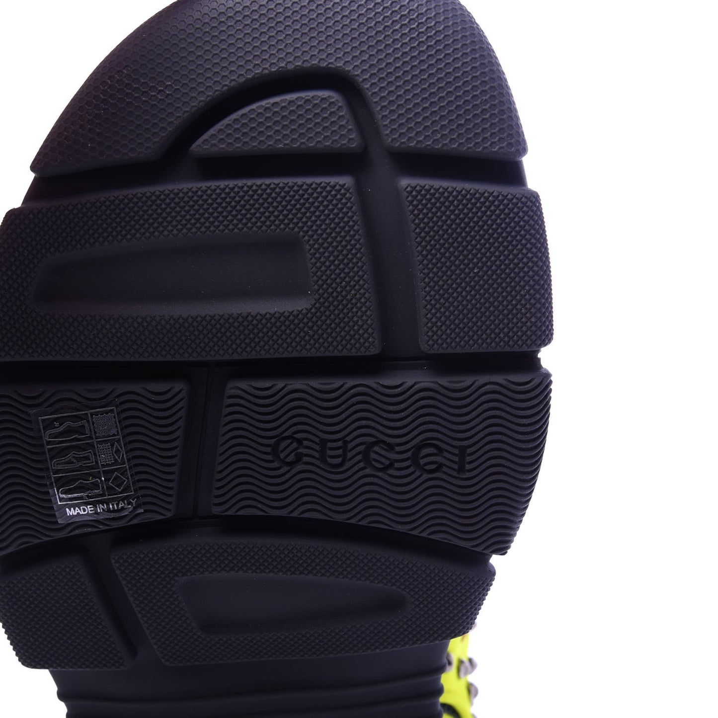 Technical Canvas Calfskin Studded Mens Aguru Sandals 10 Neon Yellow
