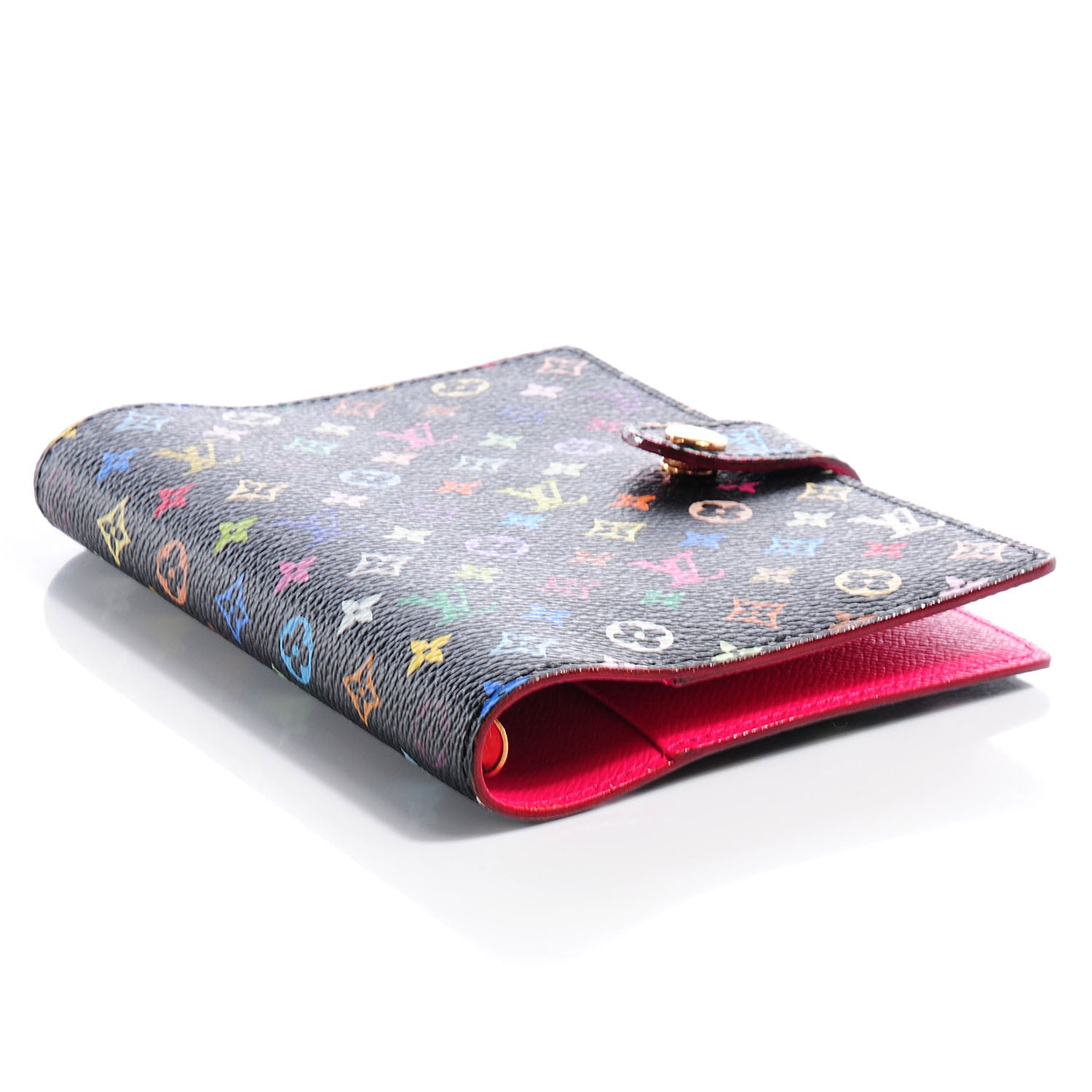Louis Vuitton Monogram Multicolor Small Ring Agenda Black 4 of 8