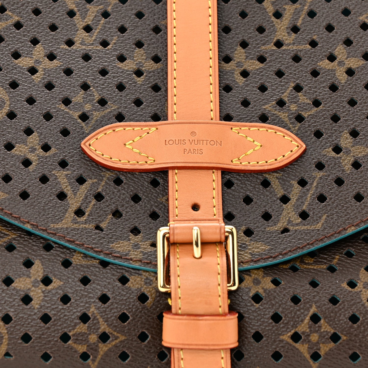 Louis Vuitton Monogram SC Flore Saumur Teal 7 of 9