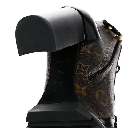 Louis Vuitton Patent Calfskin Monogram Star Trail Ankle Boots 39 Black 6 of 11