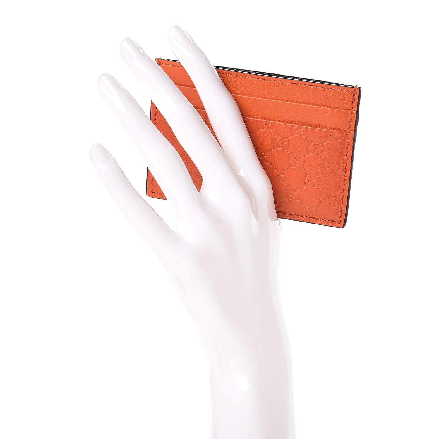 Gucci Microguccissima Card Holder Sun Orange 2 of 7