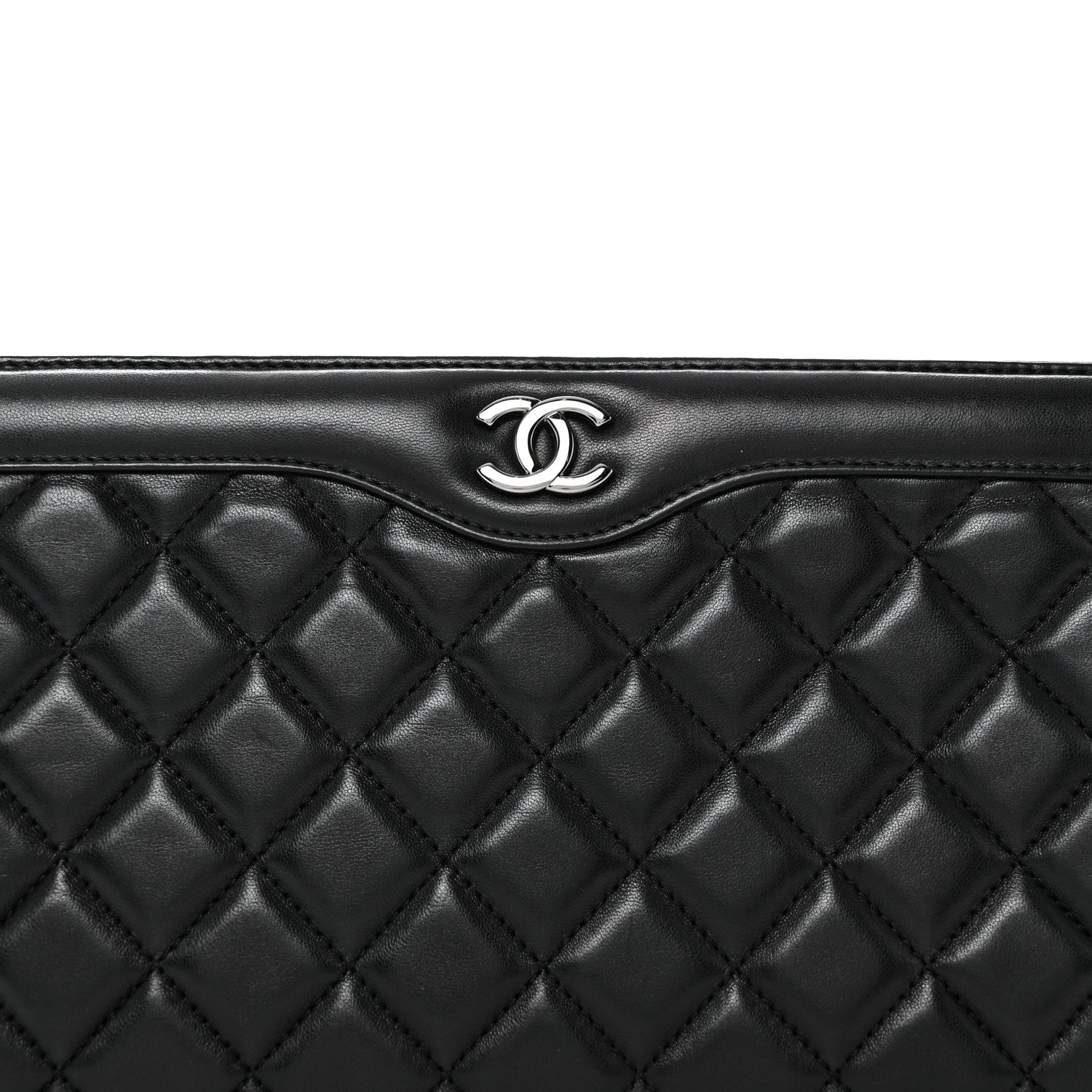 Chanel Lambskin Quilted Clutch Black 8 of 8