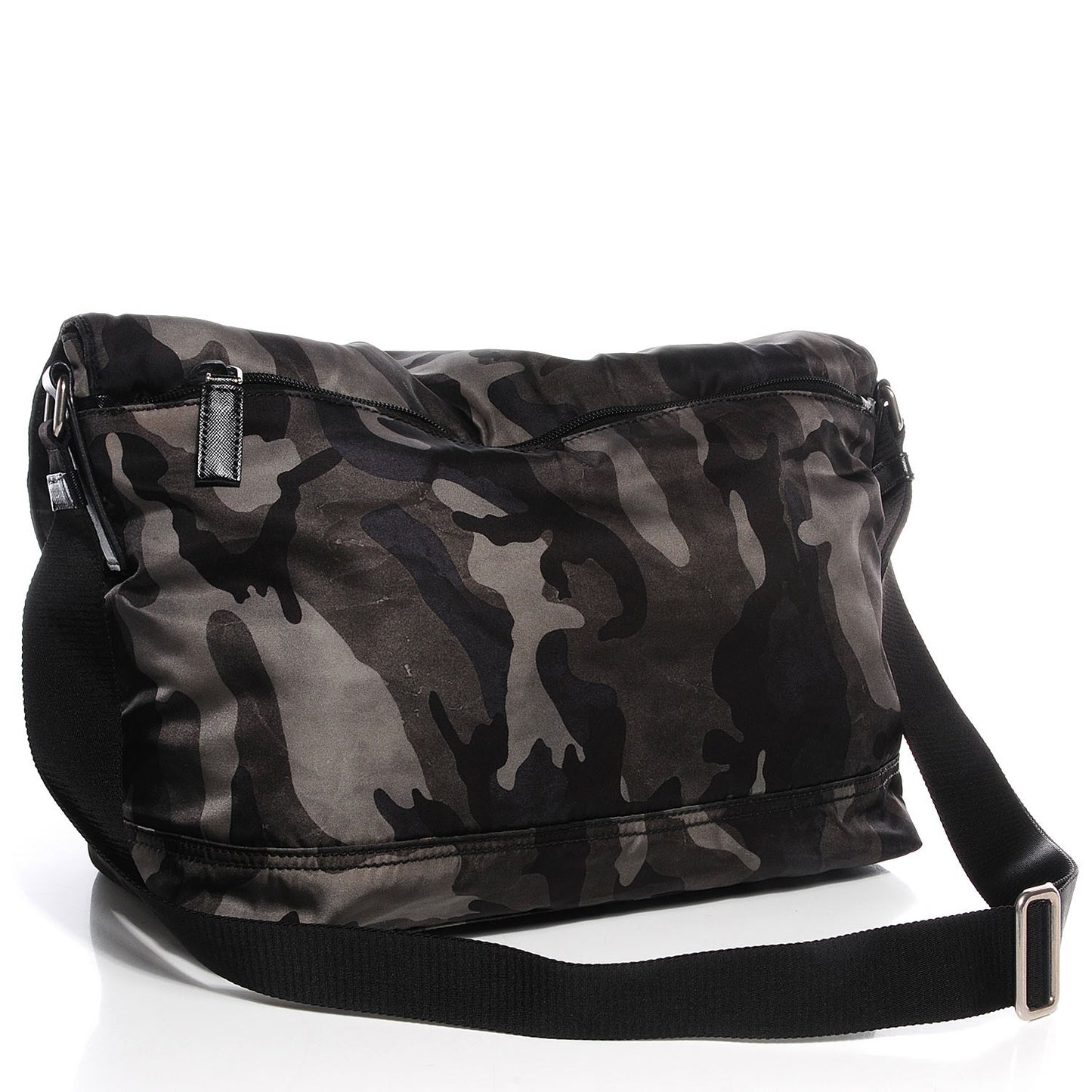 Tessuto Nylon Camouflage Messenger Bag Fumo