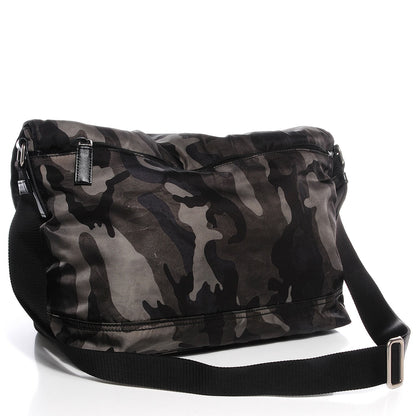 Prada Tessuto Nylon Camouflage Messenger Bag Fumo 3 of 9