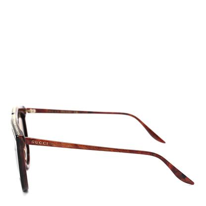 Gucci Aviator Crystal Brow Sunglasses GG0732S Havana Brown 3 of 8