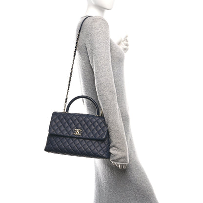 Chanel Caviar Quilted Medium Coco Handle Flap Black 2 of 11