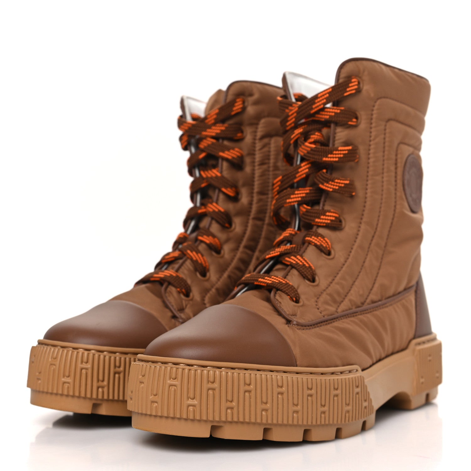 Hermes Calfskin Parachute Fresh Ankle Boots 38 Brun Amourette 3 of 7