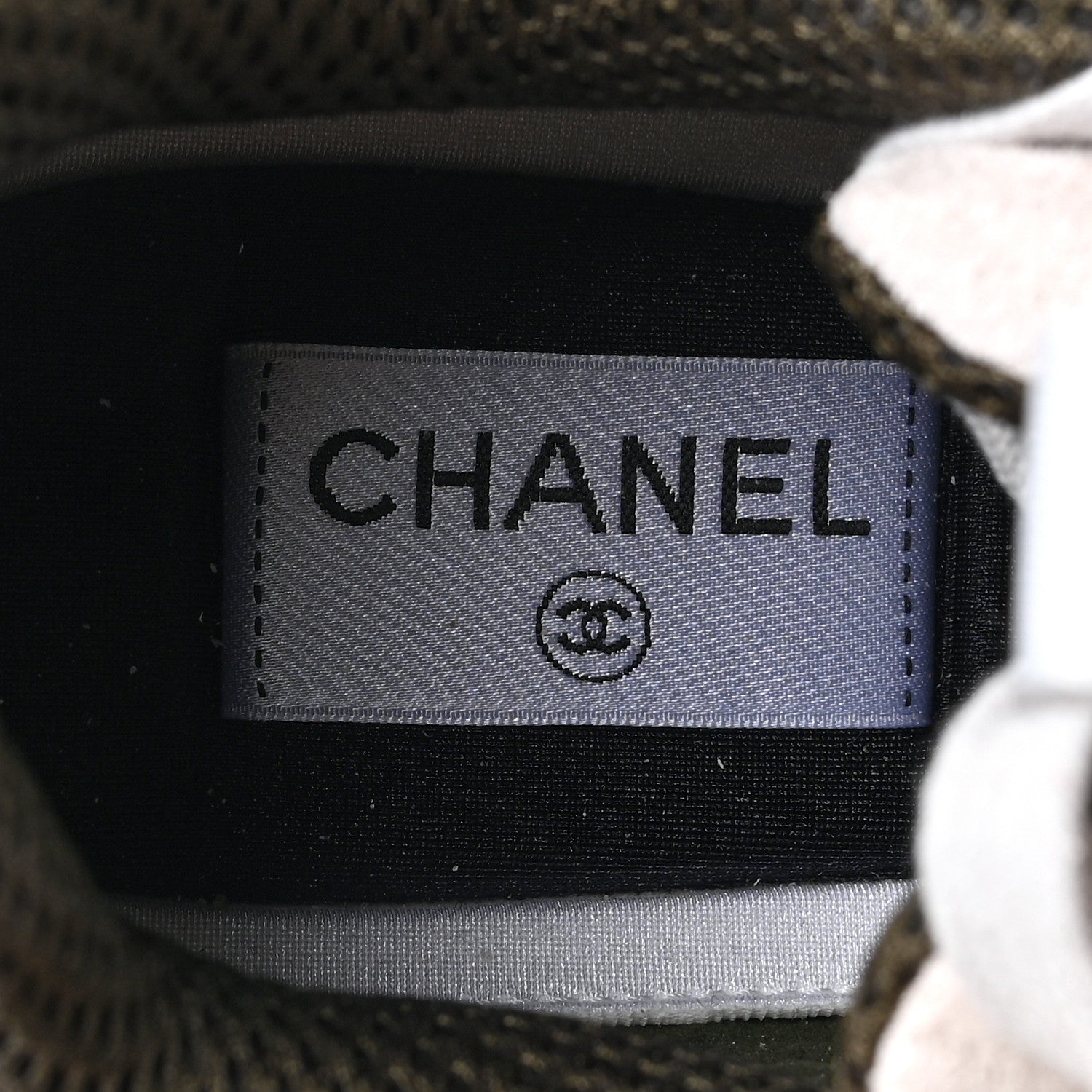 Chanel Suede Calfskin Embroidered CC Sneakers 40 Ecru Light Gray 7 of 8